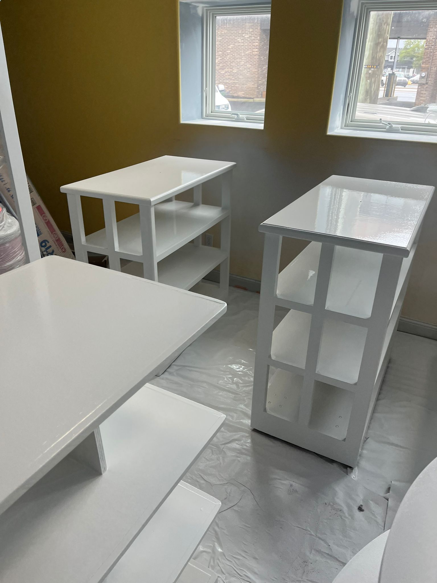 Commercial space with professionally painted tables and furniture